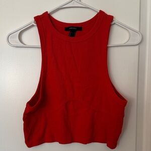 Forever 21 Bold Orange Crop Top